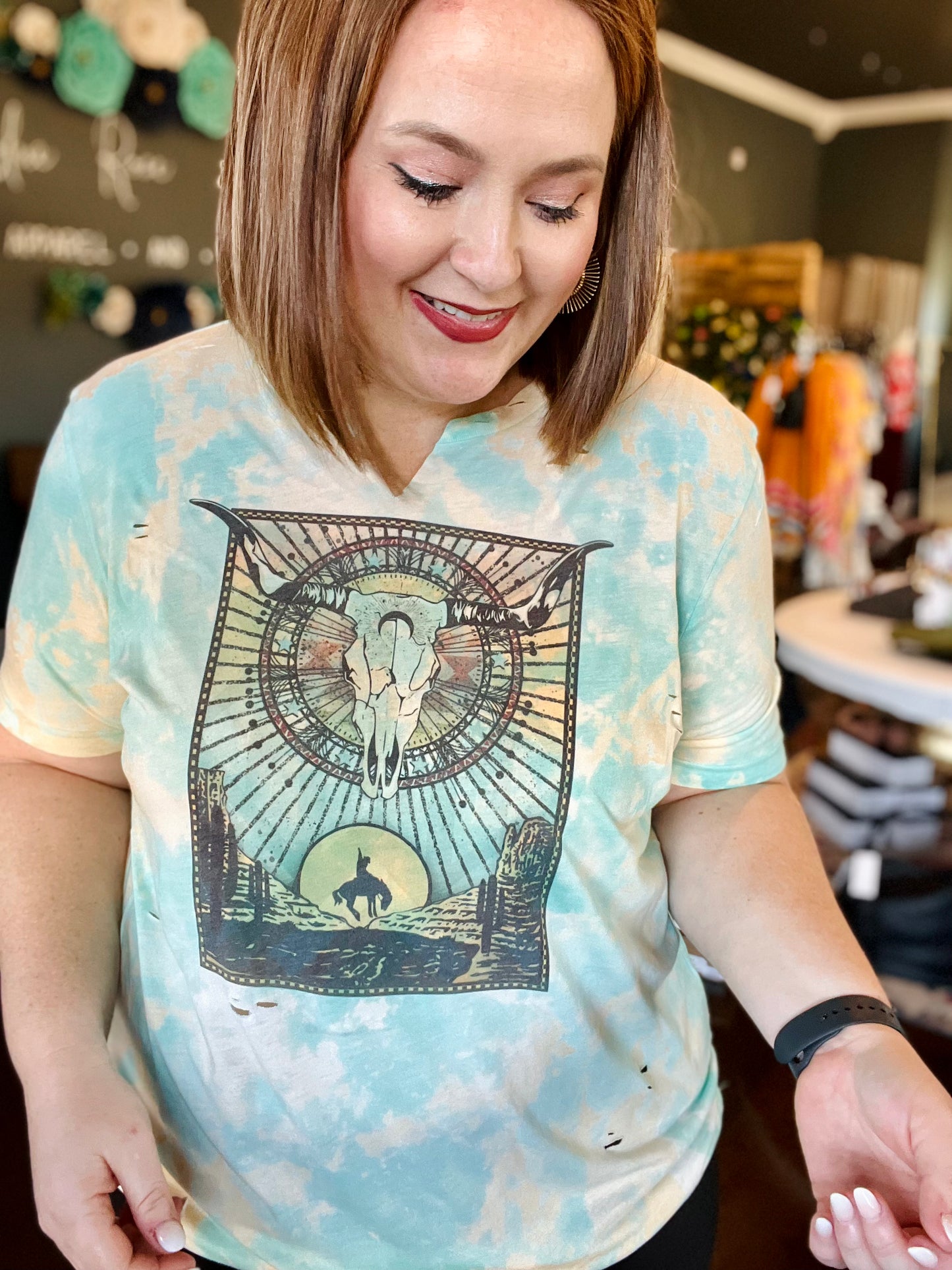 Western Nights Distressed Tee