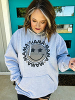 Mama Smiley Hoodie with Printed Hood