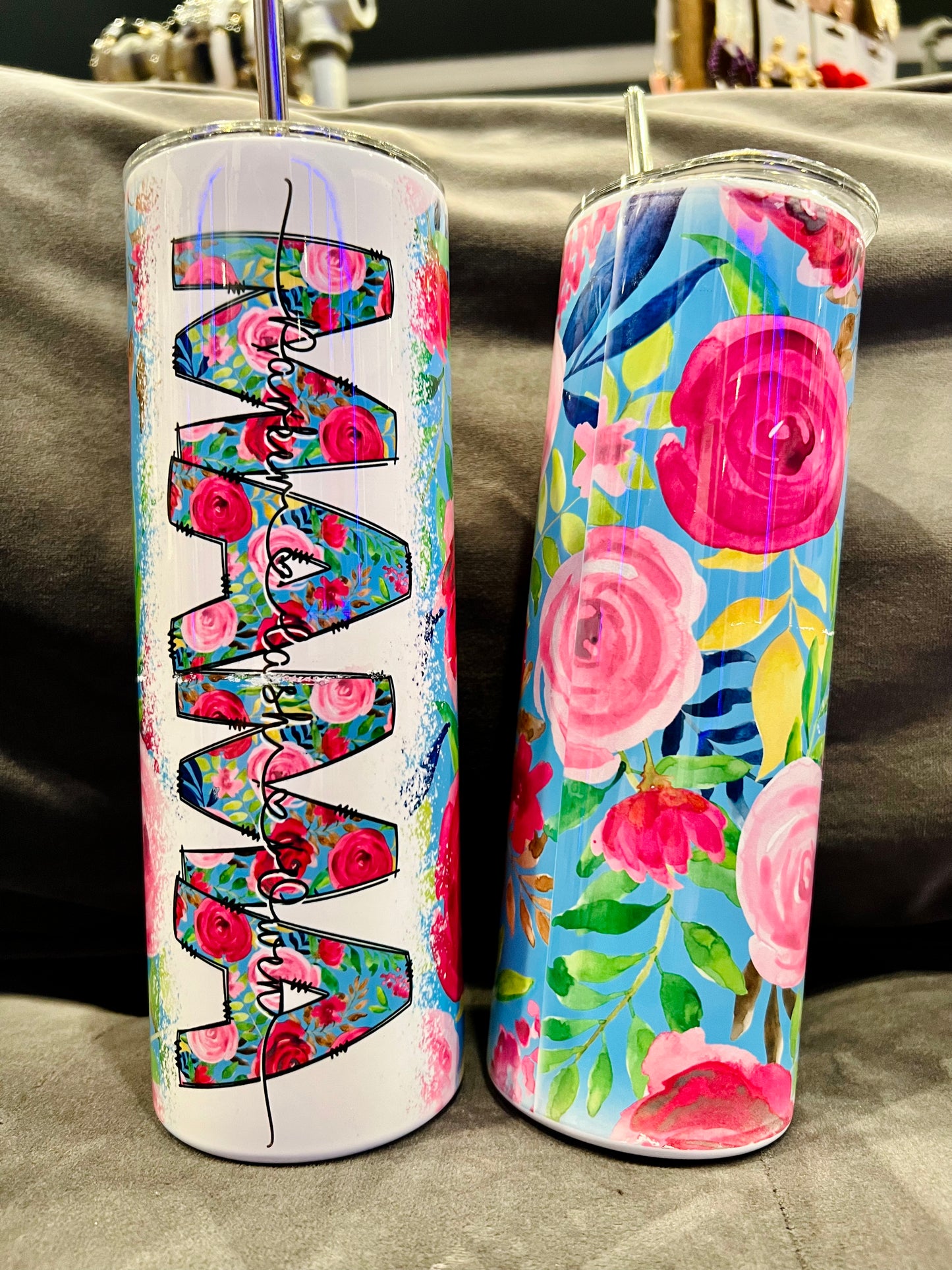 Floral Custom 20 oz Metal Tumbler