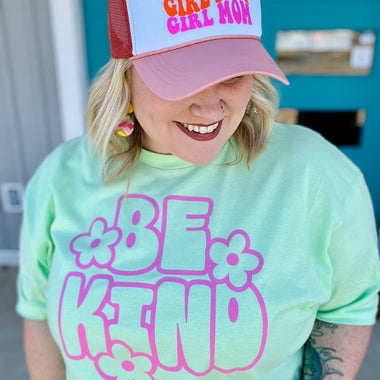 Be Kind Tee on Lime