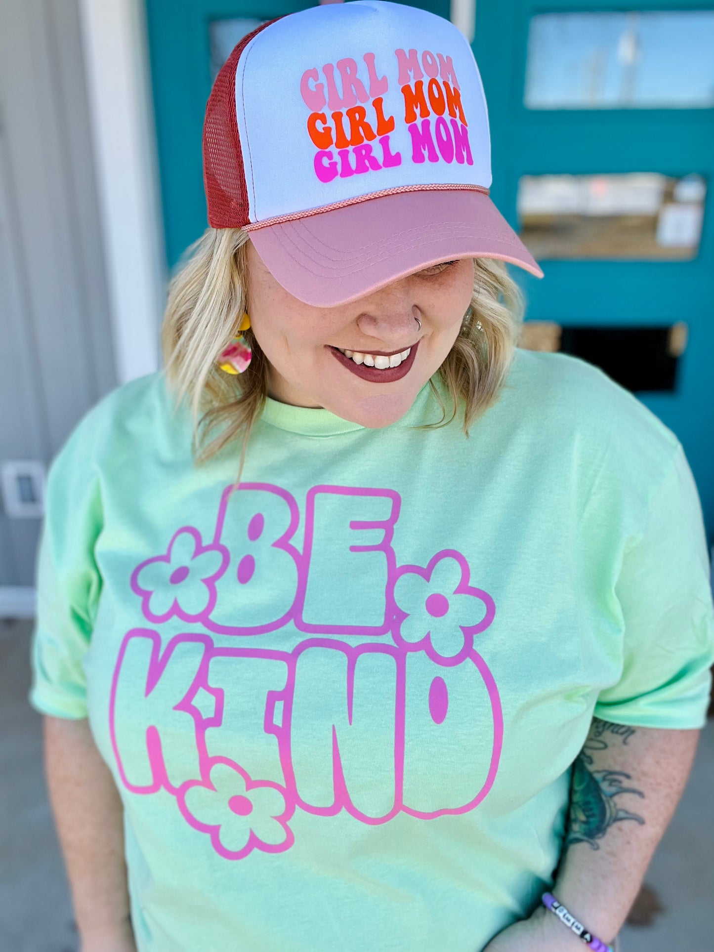 Be Kind Tee on Lime