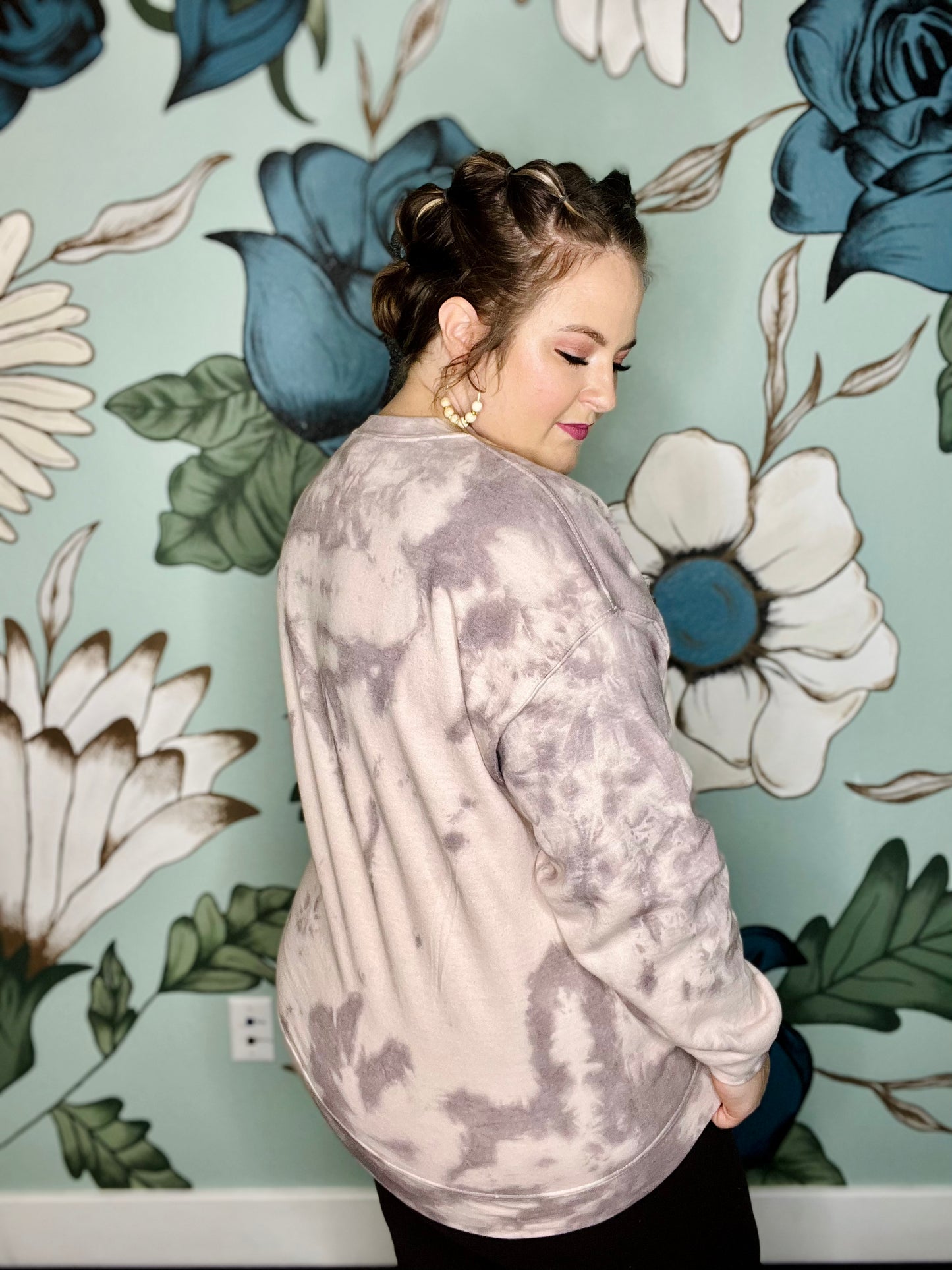 Boho Peace Sign Hand Dyed Sweatshirt