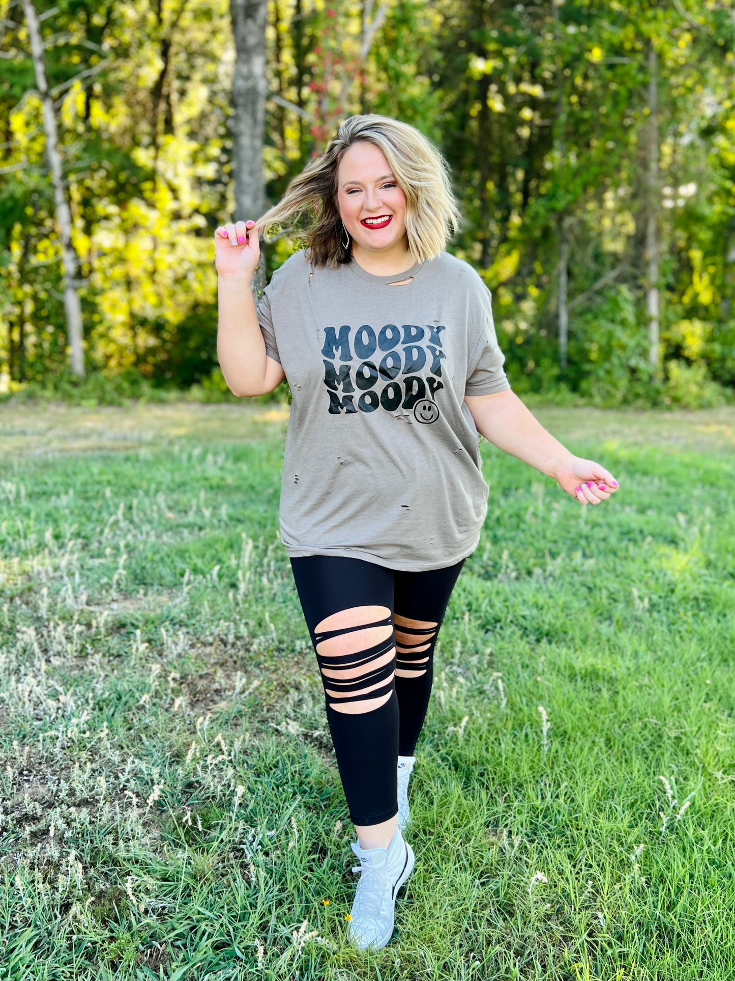 Moody Distressed Tee