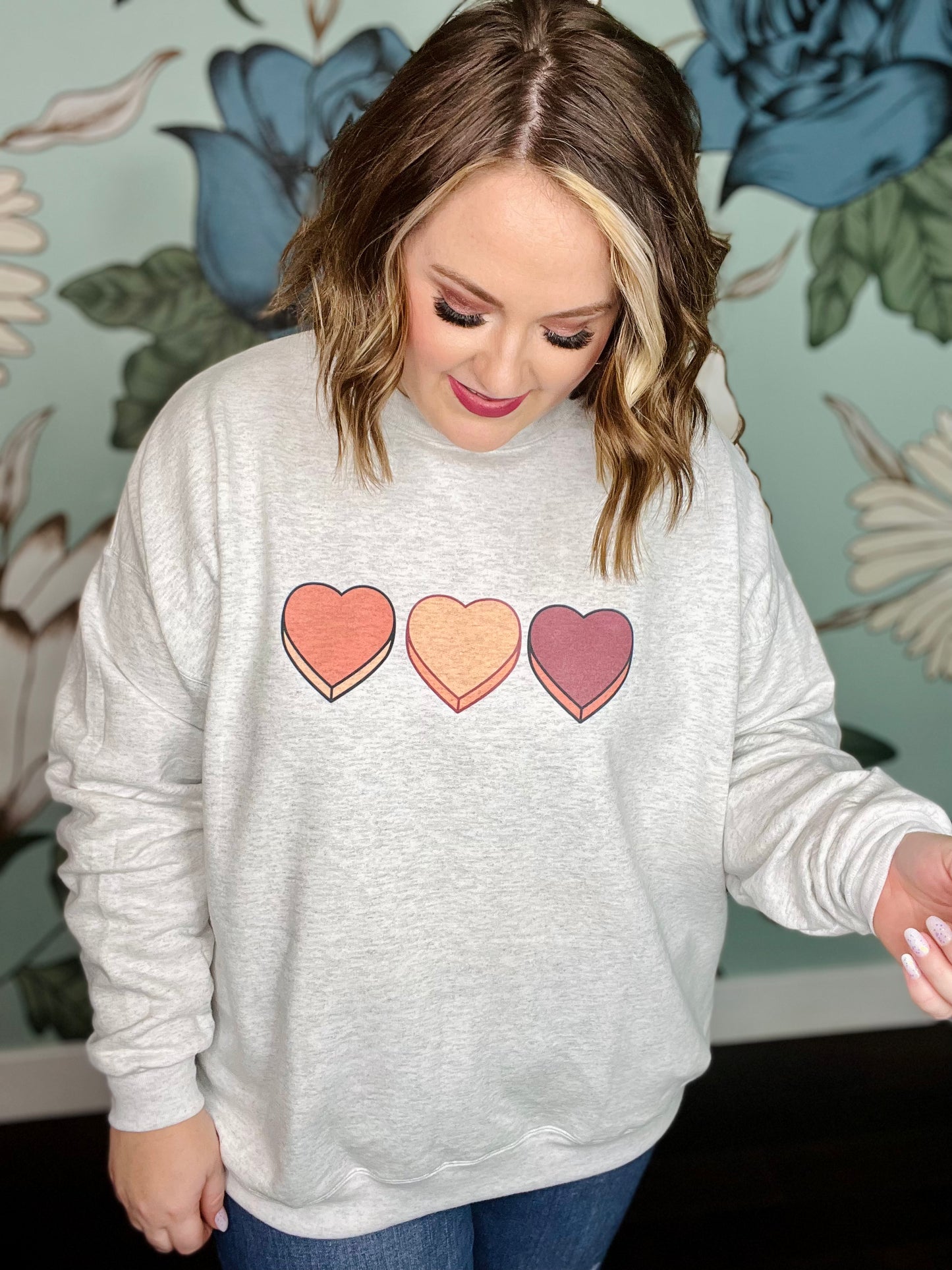 I have Loved You Sweatshirt on Gray (Front and Back)