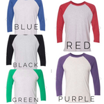 One Family School Spirit Raglan Tee(Any Mascot)