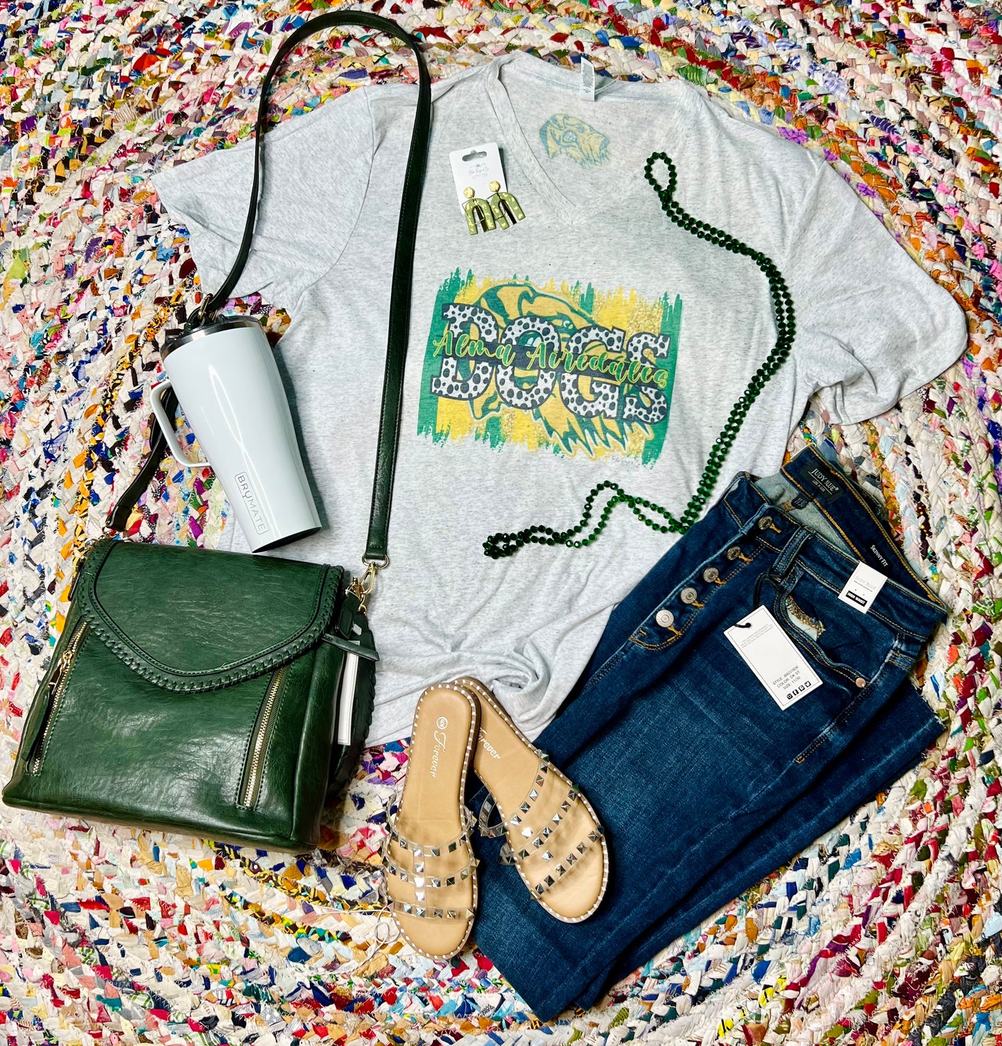 Alma Airedales V-neck Graphic Tee