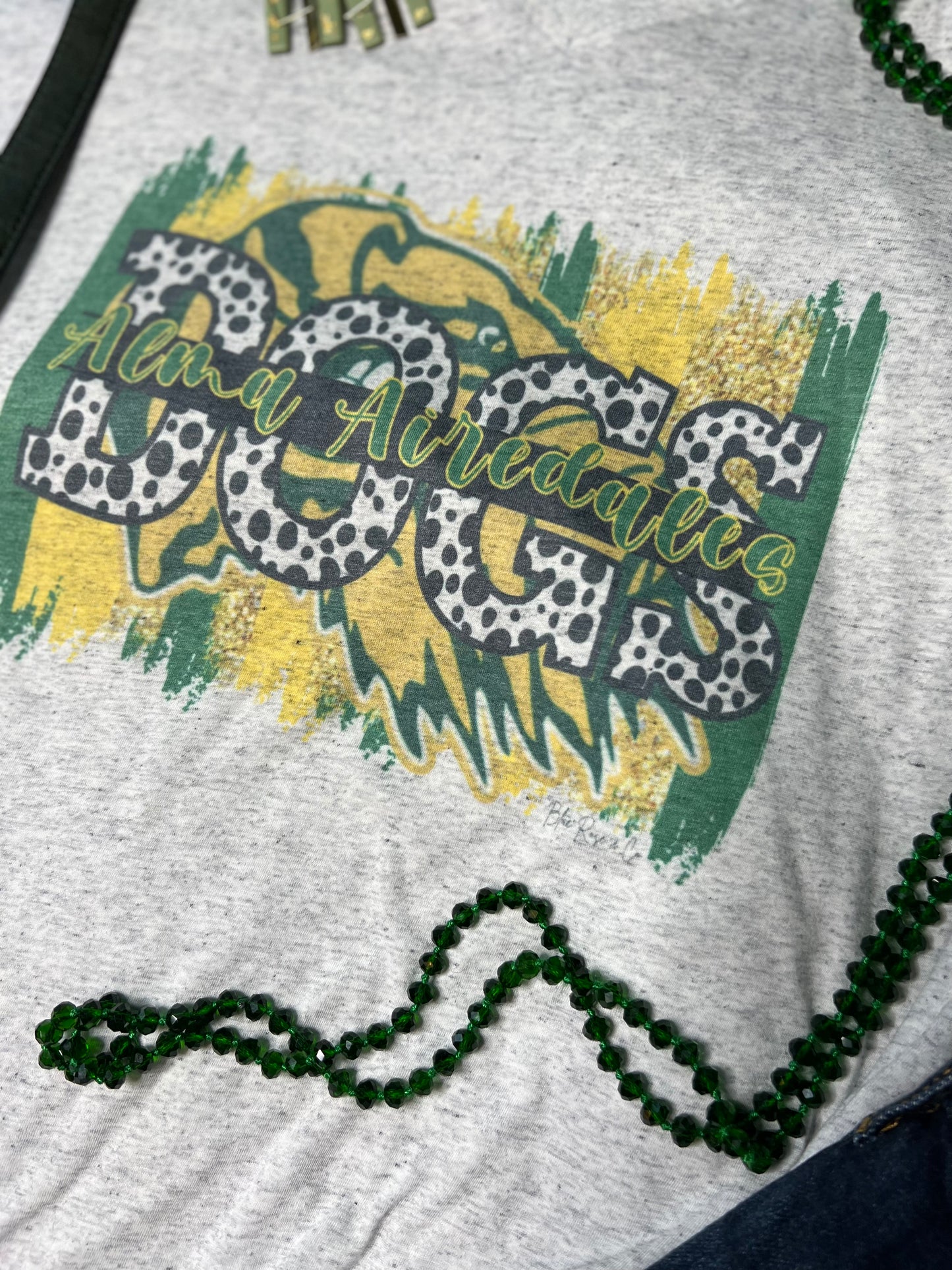 Alma Airedales V-neck Graphic Tee