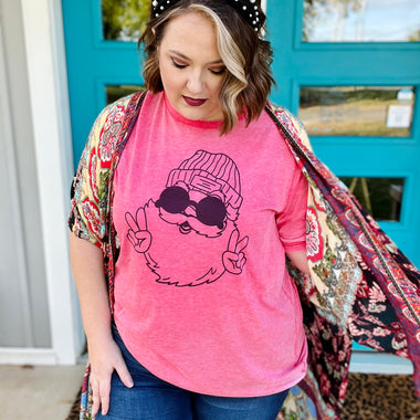 Hippie Santa on Red Acid Washed