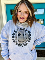 Mama Smiley Hoodie with Printed Hood