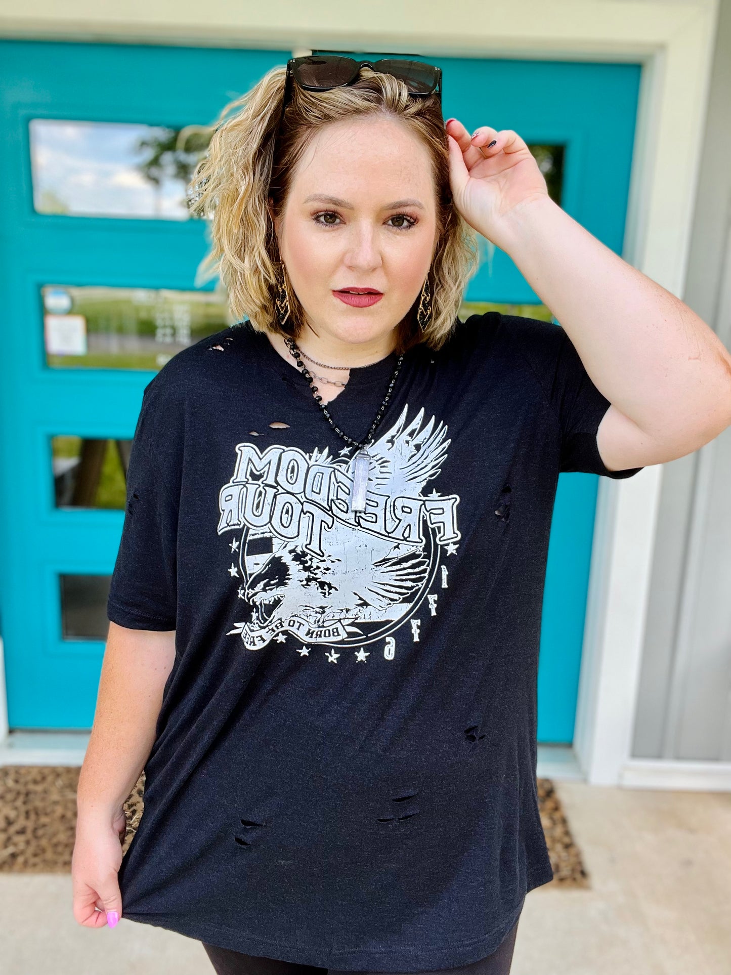 Freedom Tour Distressed Graphic Tee