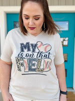 My Heart is On That Field on Cream V Neck