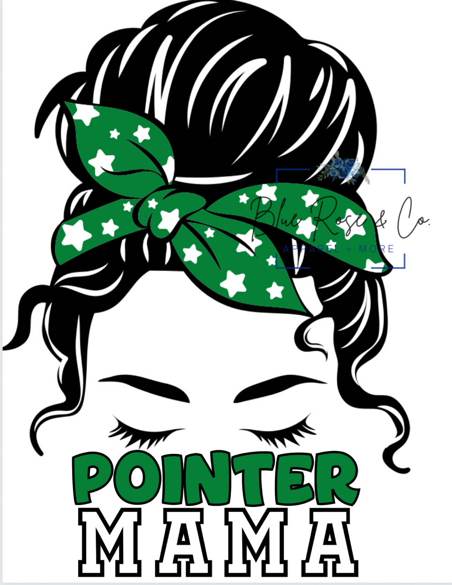 Airedale/Pointer Mama on White Marble