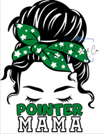 Airedale/Pointer Mama on White Marble