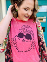 Hippie Santa on Red Acid Washed