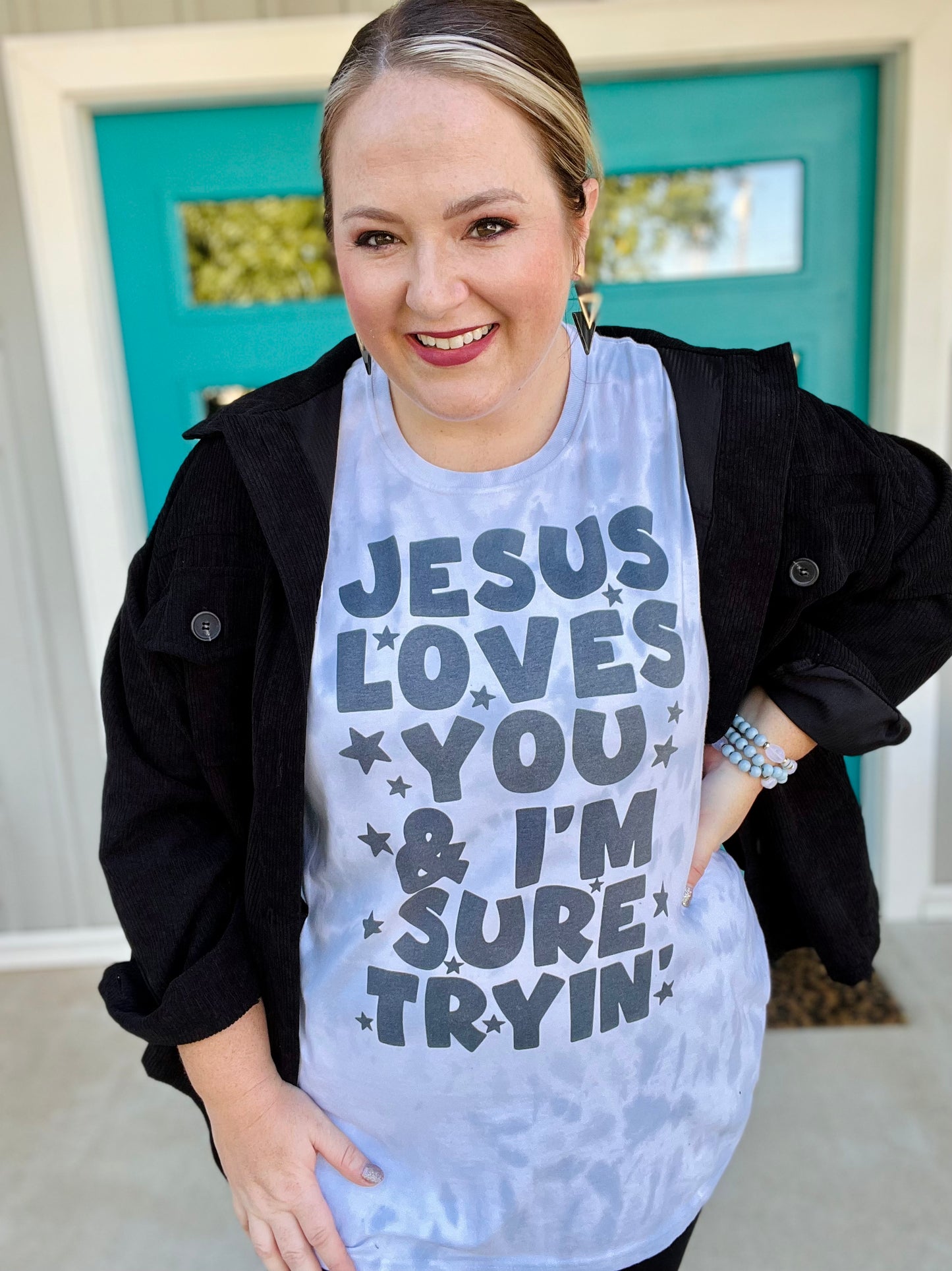 Jesus Loves You and I’m Tryin’ Tee