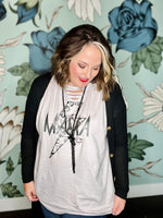 Mama Distressed Tee on Grey