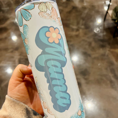 Mama Spring Floral 20 oz Tumbler