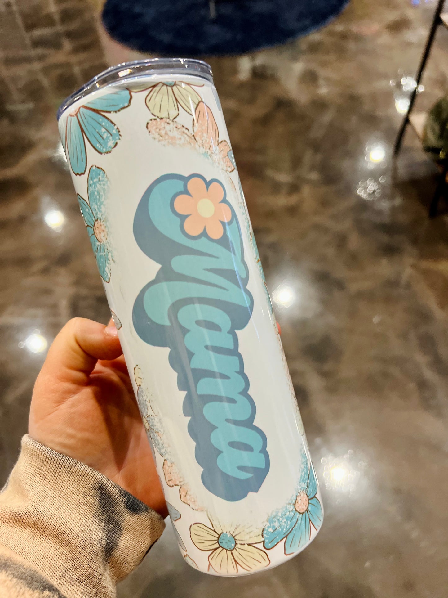 Mama Spring Floral 20 oz Tumbler