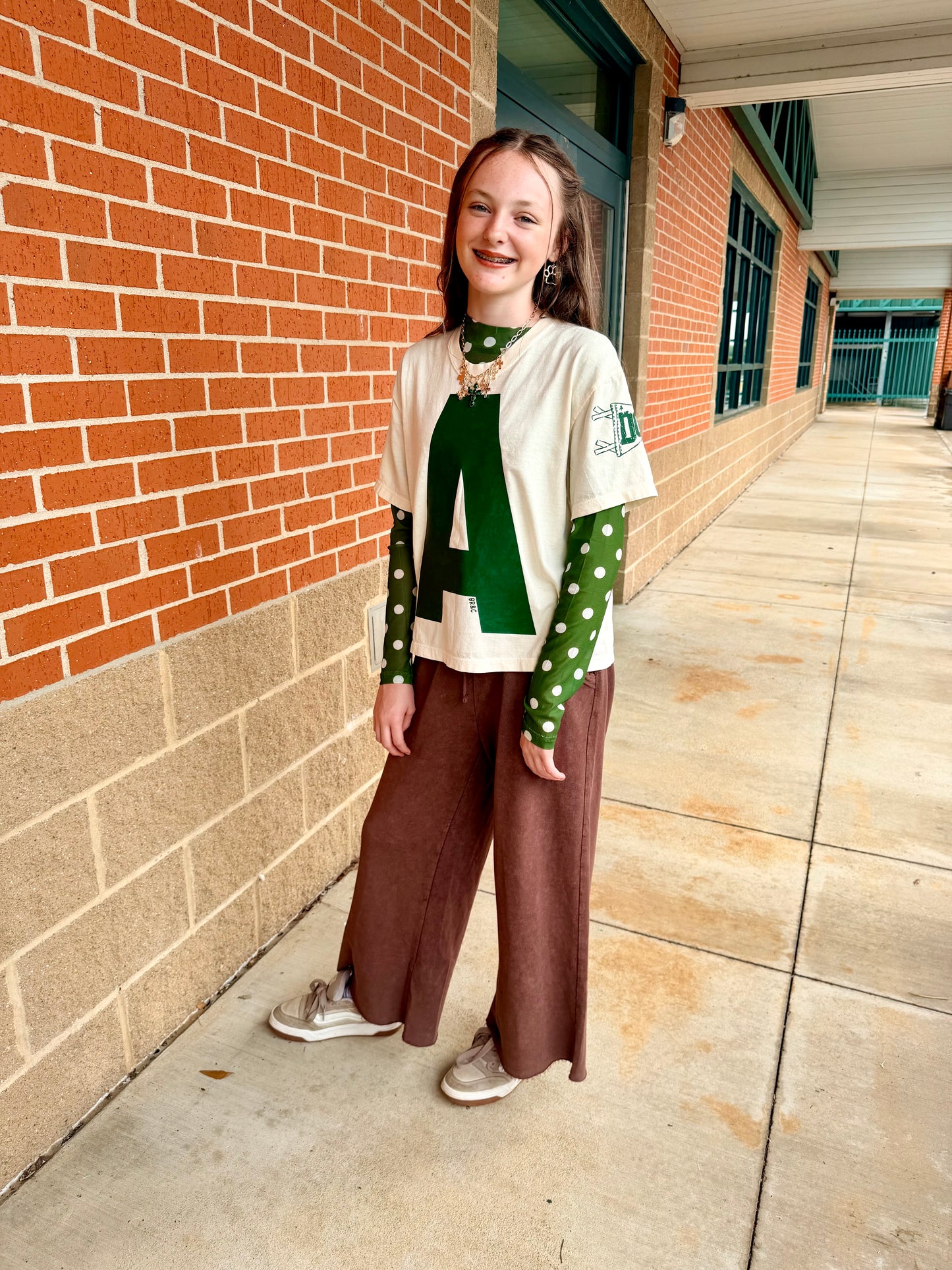 Initial School Spirit Cropped Tee
