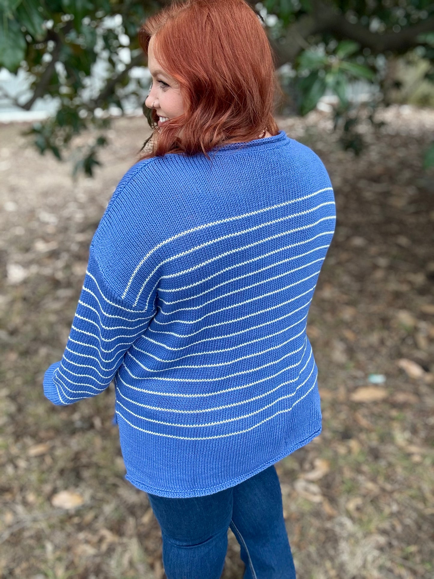 Jen Blue Knit Sweater