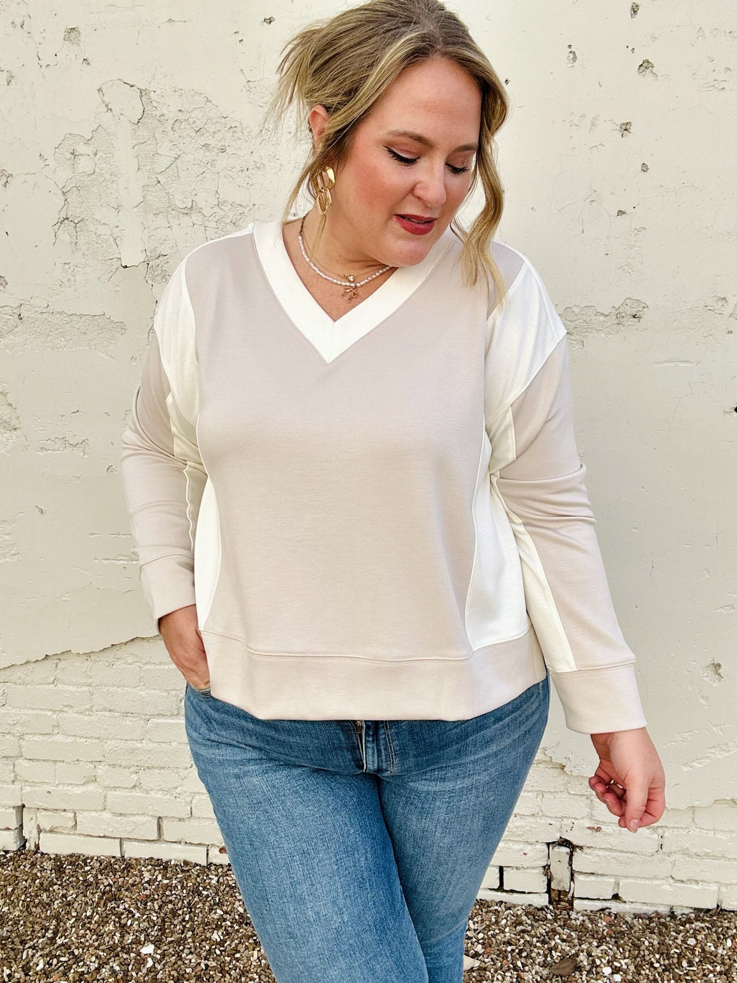 Ashlynn Two Tone Top