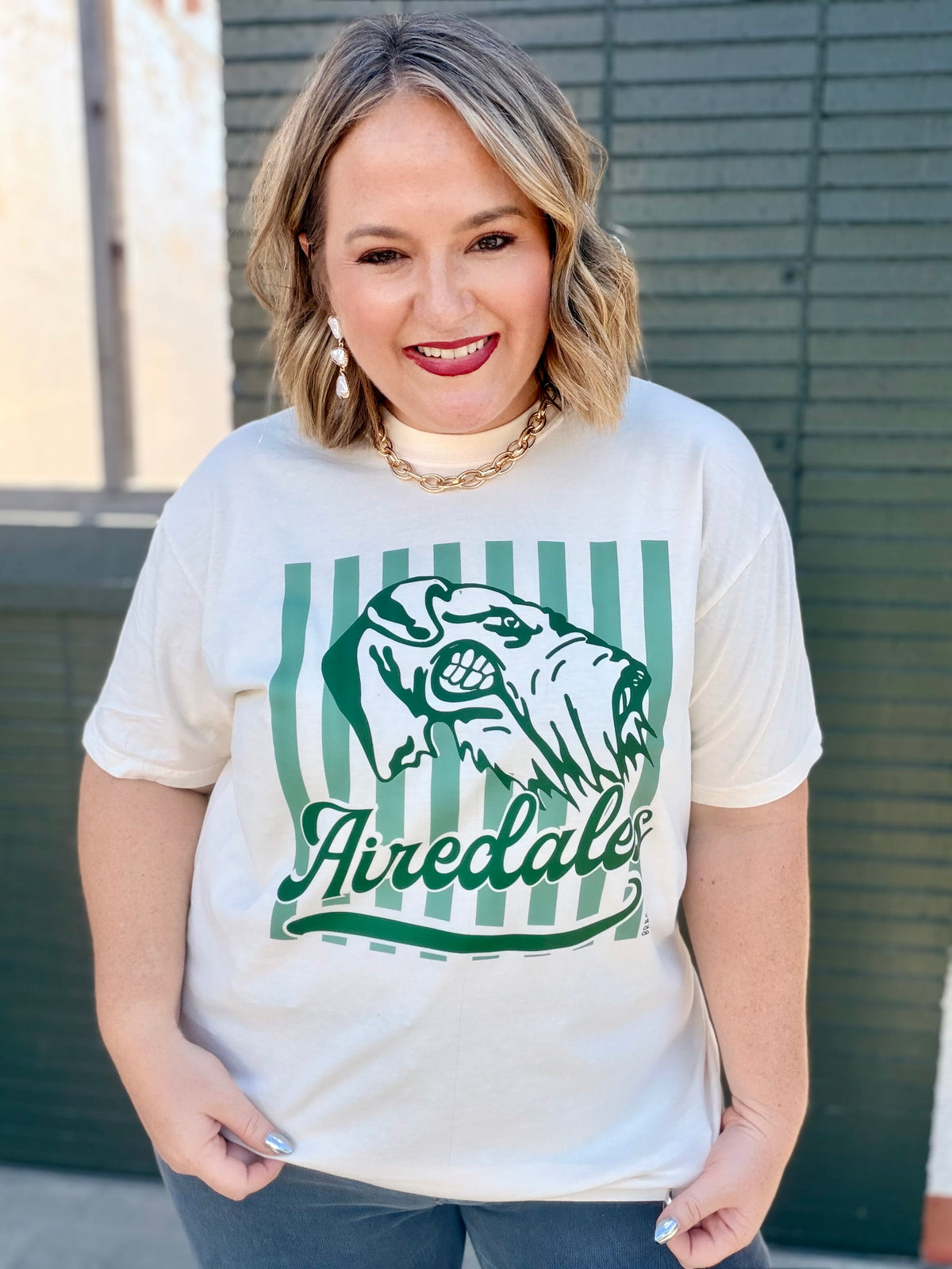 Striped Mascot Tee