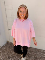Carol Pink Ribbed Top