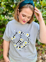Checkered Peace Graphic Tee