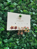 Rainbow Trio Earrings Set