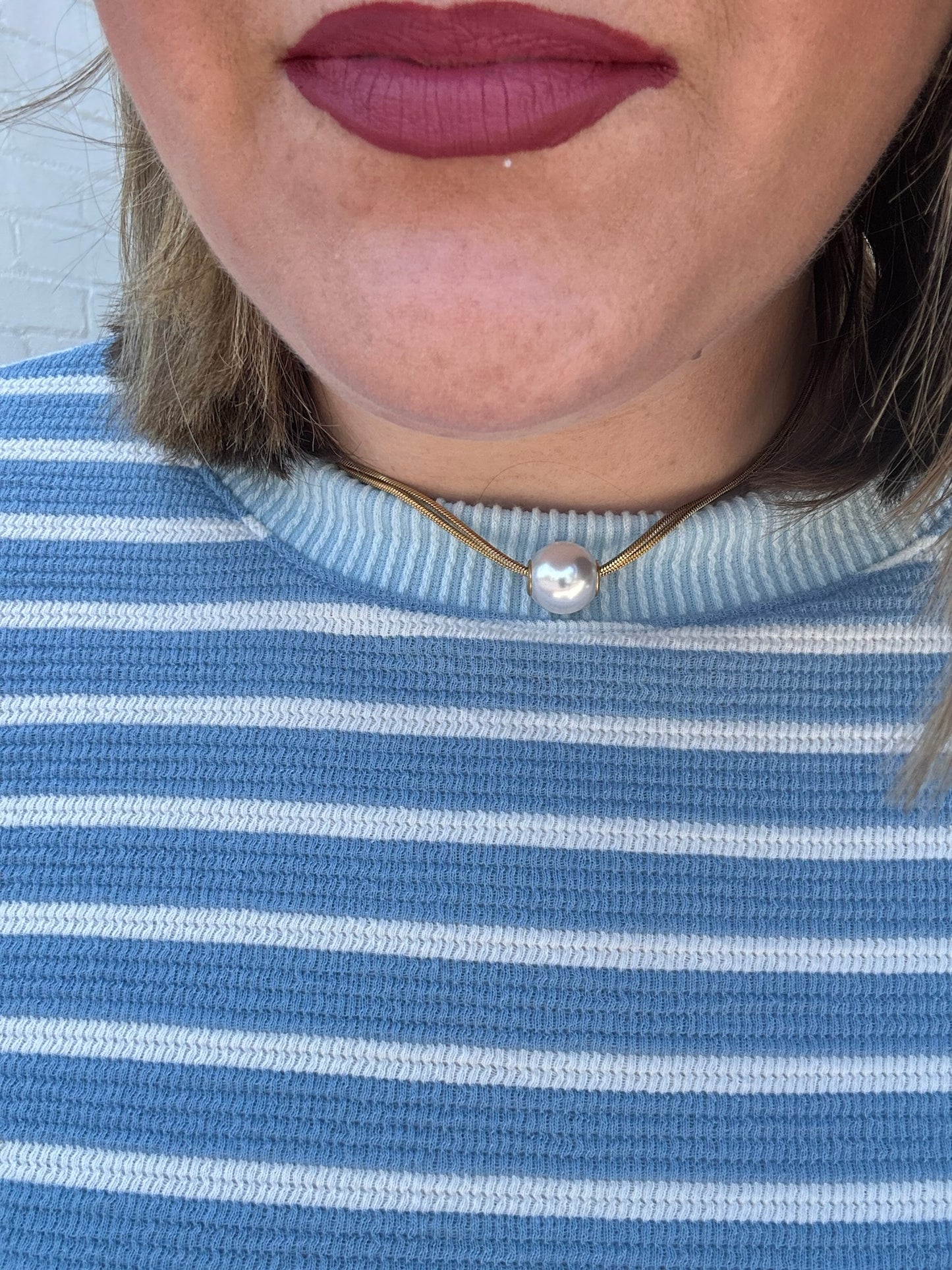 Gold Pearl Necklace