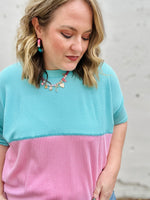 Sally Anne Color Block Ribbed Top