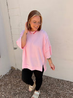 Carol Pink Ribbed Top
