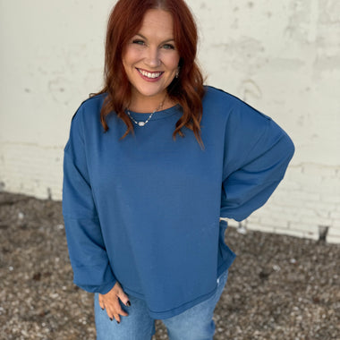 Jasmine High Low Top in Blue