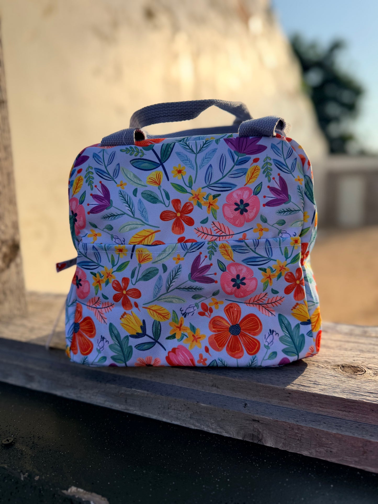 Lunch Tote- Folk Floral