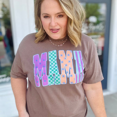 Mixed Print Mama On Comfort Colors