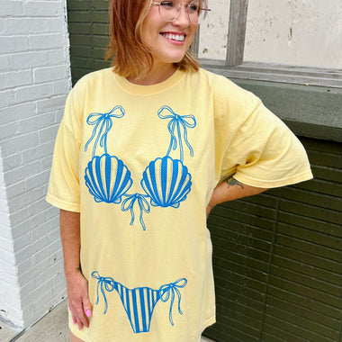 Bikini Ready Graphic Tee (Shells-Customizable)