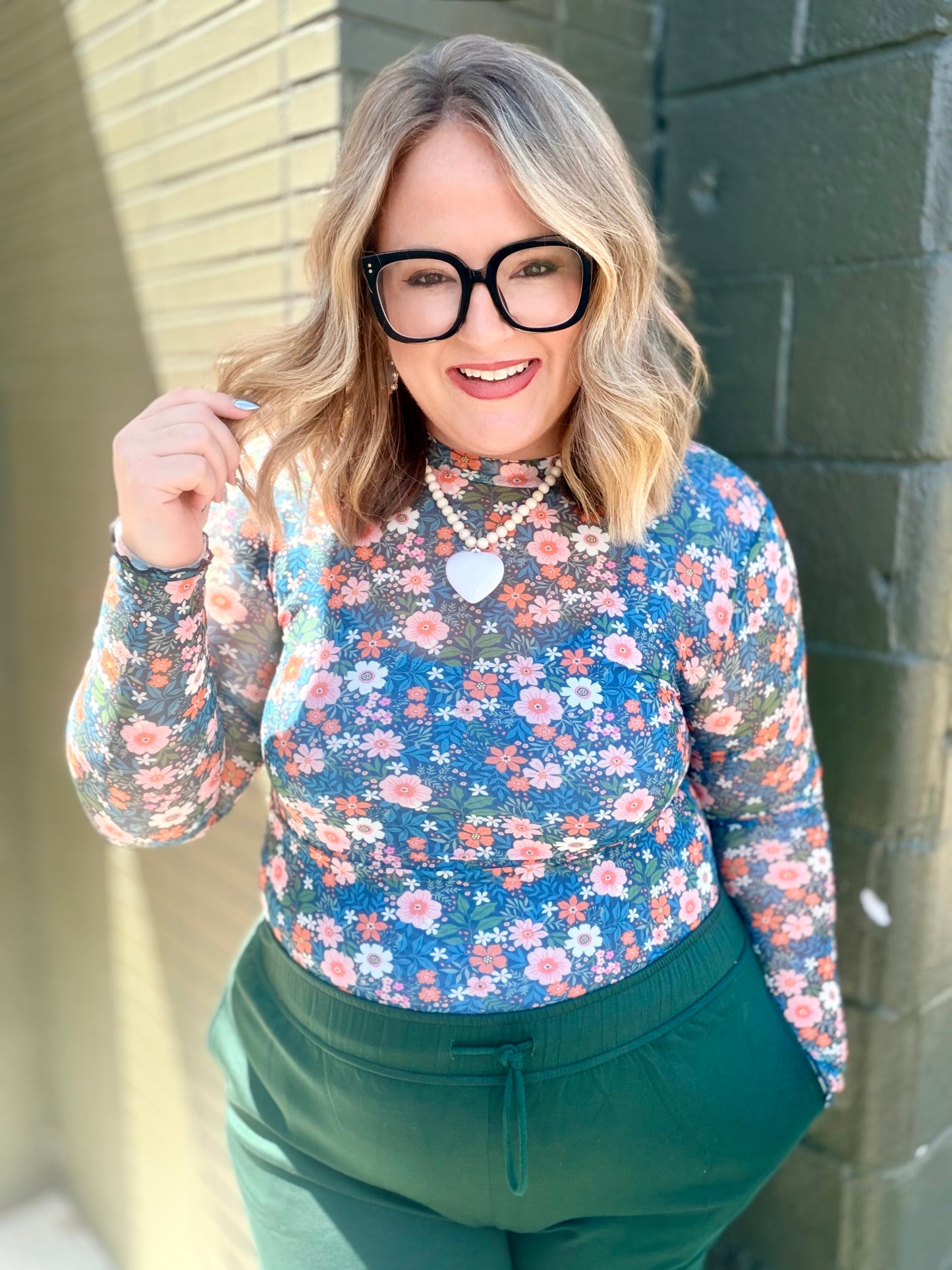 Gwen Floral Mesh Top