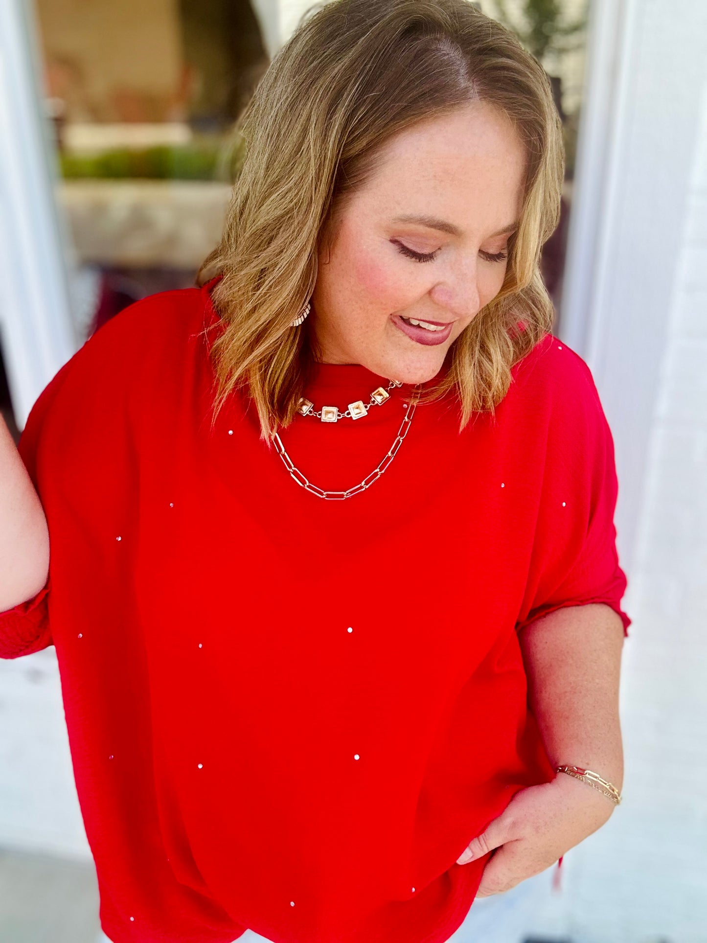 Alex Rhinestone Top