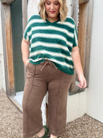Karen Acid Wash Pants in Brown