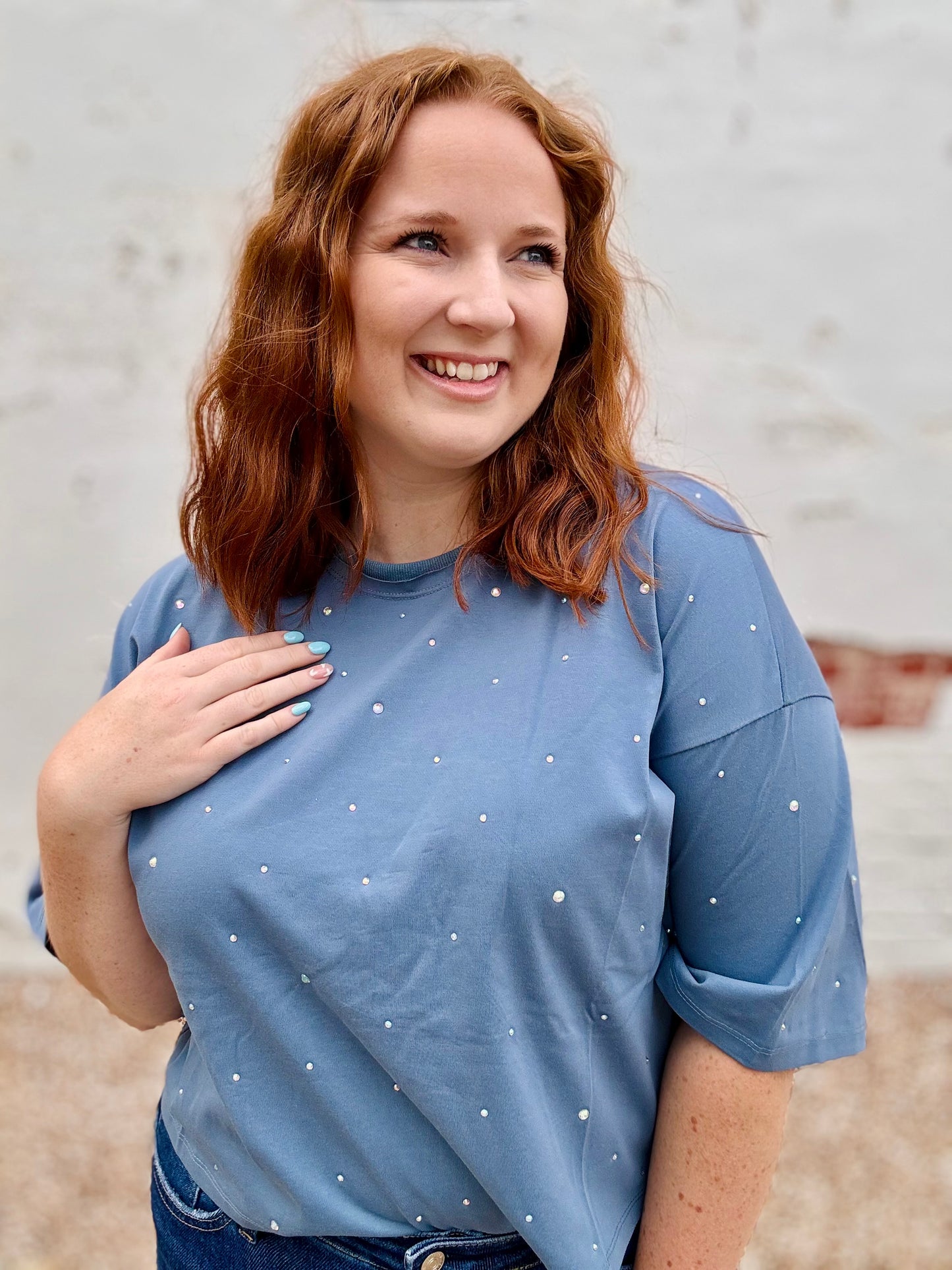 Cora Rhinestone Top