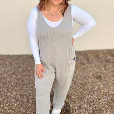 Lucy Gray Ribbed Jumpsuit