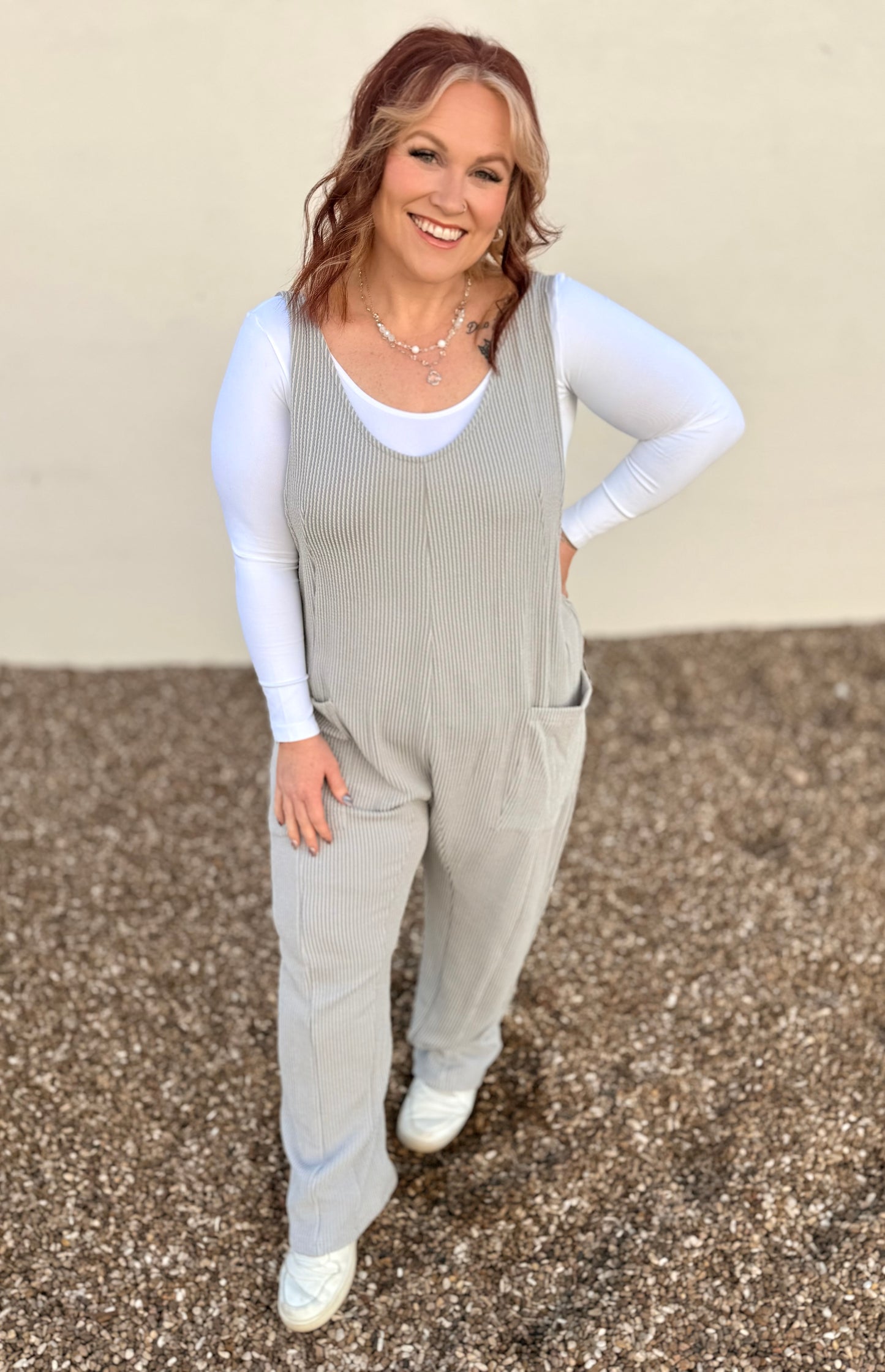 Lucy Gray Ribbed Jumpsuit