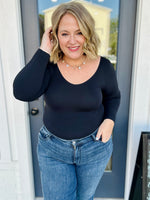 (RESTOCK) Seamless Reversible Long Sleeve in Black