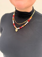 Colorful Beaded Heart Necklace