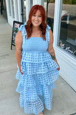 Briannah Blue Tiered Dress