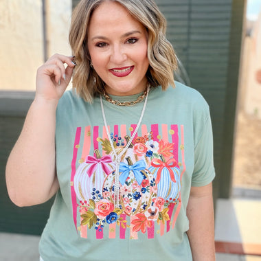 Floral Pumpkin Tee