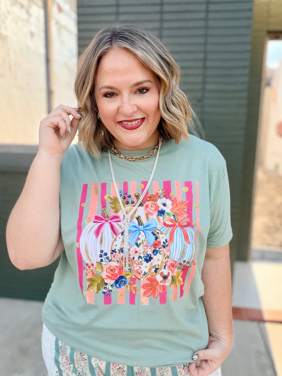 Floral Pumpkin Tee