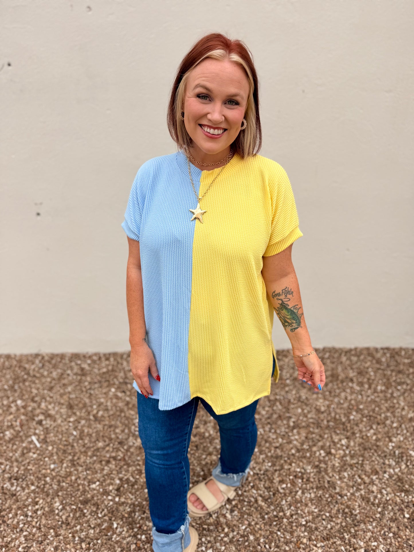 Ciarra Colorblock Ribbed Top