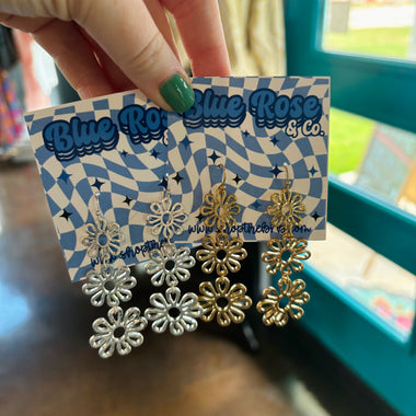 RESTOCK Flower Drop Earrings (Multiple Colors)