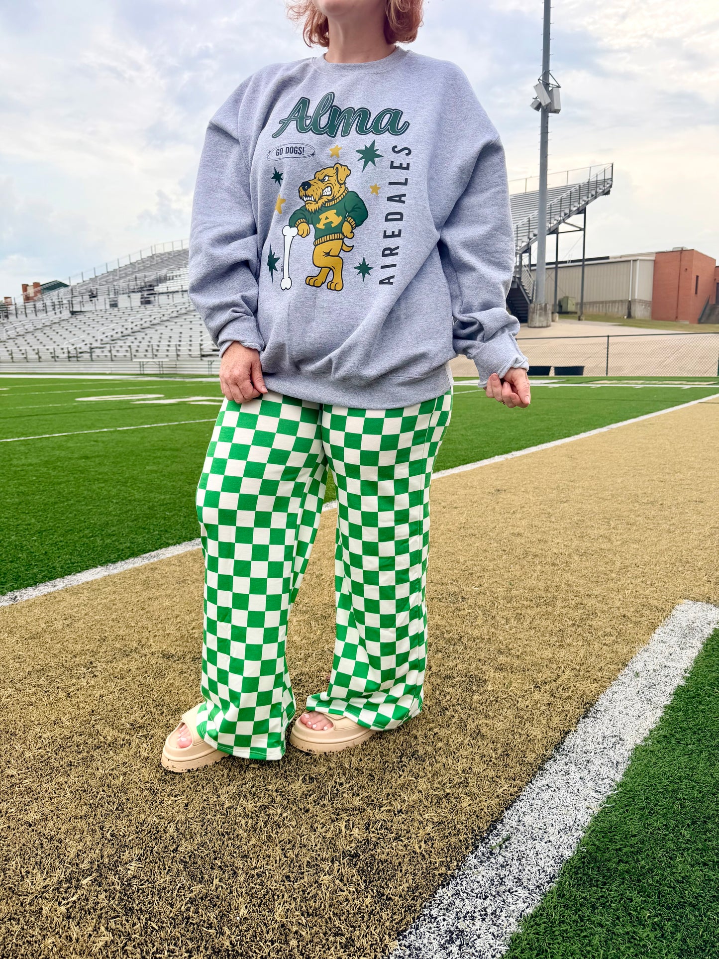 Jackie Green Checkered Pants